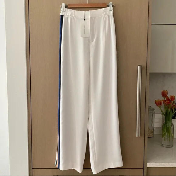 Zara side stripes wide leg trouser pant - Picture 3 of 13